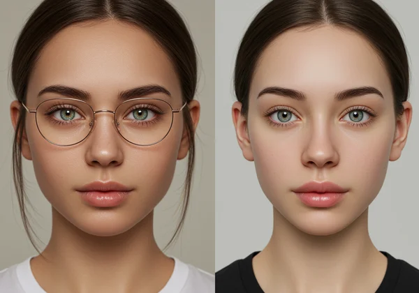 Heavily filtered photo creating a strange AI avatar vs natural