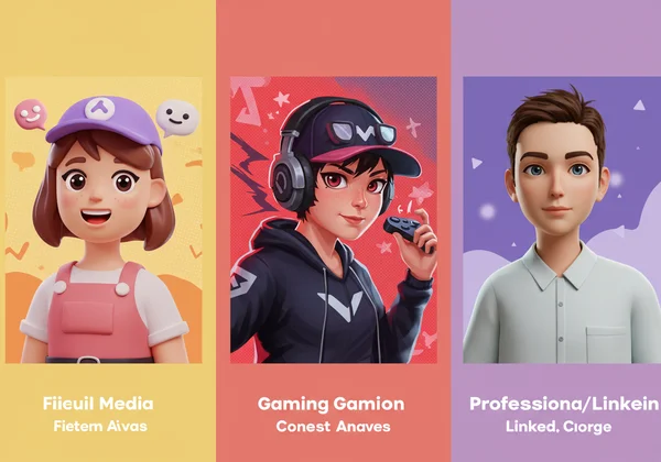 Different AI avatars for social media, gaming, and professional