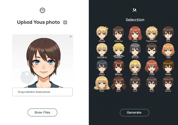 photo upload, style select