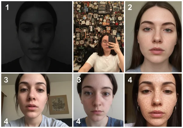 low light, busy background, angles.