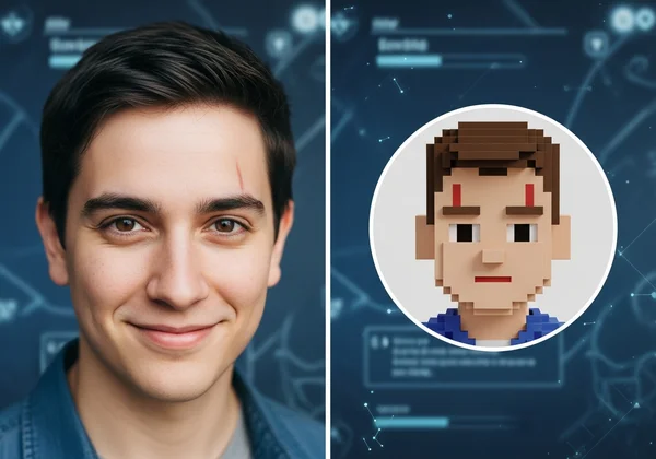 Optimized 3D pixel avatar for gaming profiles
