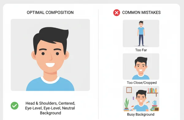Optimal photo framing for AI avatar